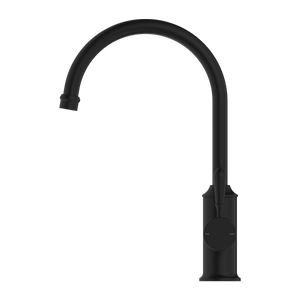 NERO YORK KITCHEN MIXER WITH METAL LEVER 347MM MATTE BLACK
