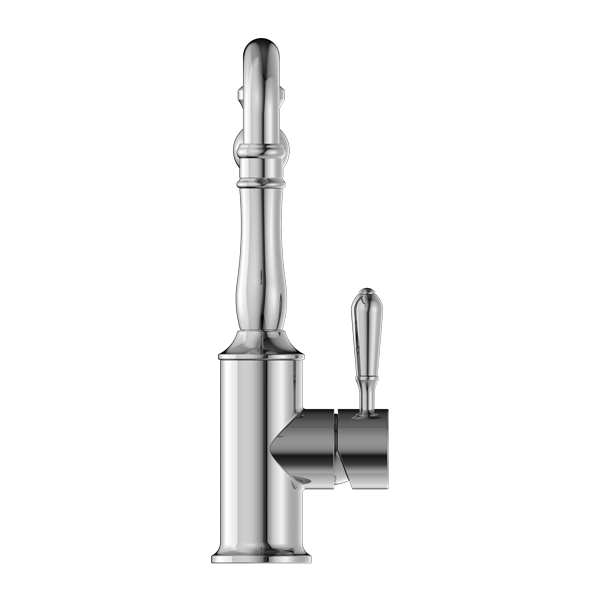 NERO YORK KITCHEN MIXER WITH METAL LEVER 265MM CHROME