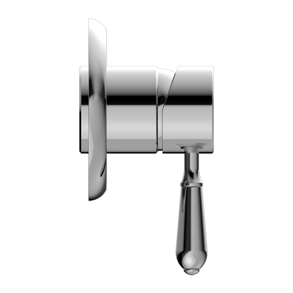NERO YORK SHOWER MIXER WITH METAL LEVER 100MM CHROME
