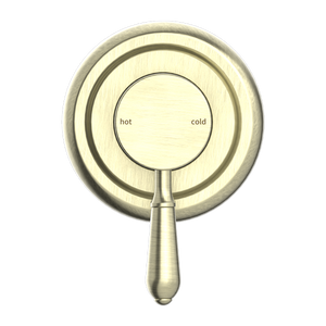 NERO YORK SHOWER MIXER WITH METAL LEVER 100MM AGED BRASS