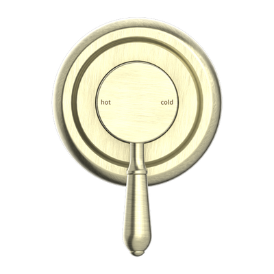 NERO YORK SHOWER MIXER WITH METAL LEVER 100MM AGED BRASS