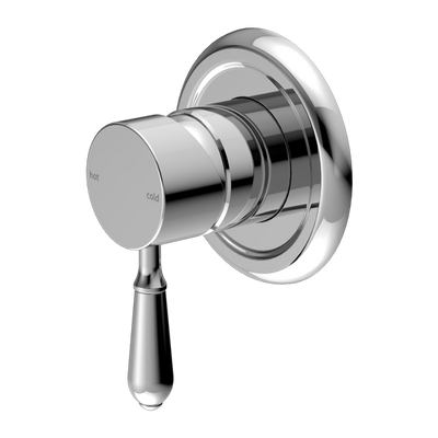 NERO YORK SHOWER MIXER WITH METAL LEVER 100MM CHROME