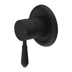 NERO YORK SHOWER MIXER WITH METAL LEVER 100MM MATTE BLACK