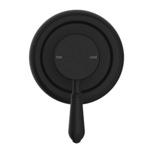 NERO YORK SHOWER MIXER WITH METAL LEVER 100MM MATTE BLACK