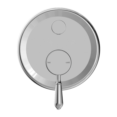 NERO YORK SHOWER MIXER DIVERTER WITH METAL LEVER 160MM CHROME