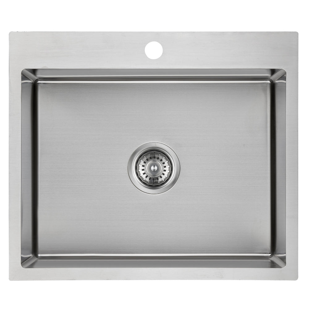 IKON CORA SINGLE BOWL LAUNDRY SINK ABOVE MOUNT STAINLESS STEEL 580MM