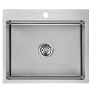 IKON CORA SINGLE BOWL LAUNDRY SINK ABOVE MOUNT STAINLESS STEEL 580MM