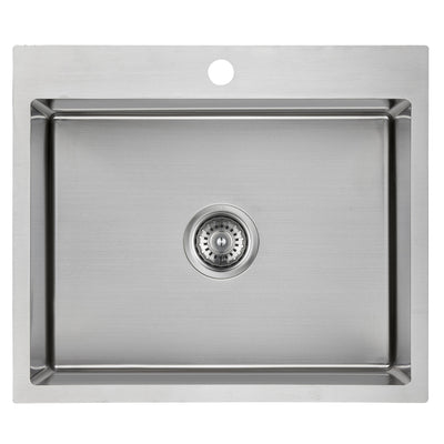 IKON CORA SINGLE BOWL LAUNDRY SINK ABOVE MOUNT STAINLESS STEEL 580MM