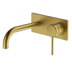 GARETH ASHTON POCO WALL BASIN / BATH MIXER SET BRUSHED BRASS (AVAILABLE IN 165MM AND 220MM)