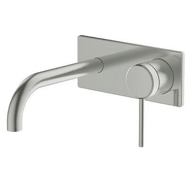 GARETH ASHTON POCO WALL BASIN / BATH MIXER SET BRUSHED NICKEL (AVAILABLE IN 165MM AND 220MM)