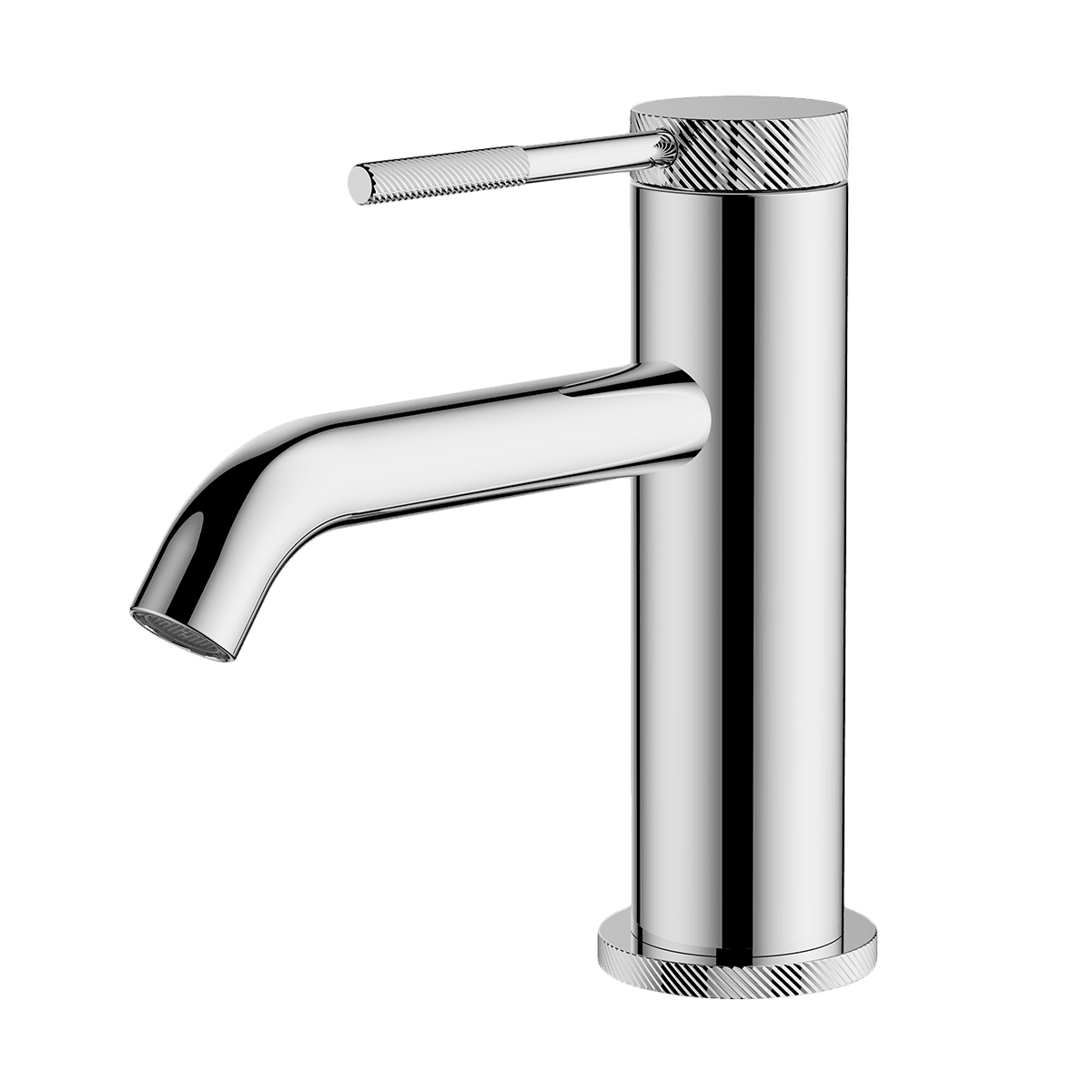 GARETH ASHTON POCO KNURLED BASIN MIXER CHROME