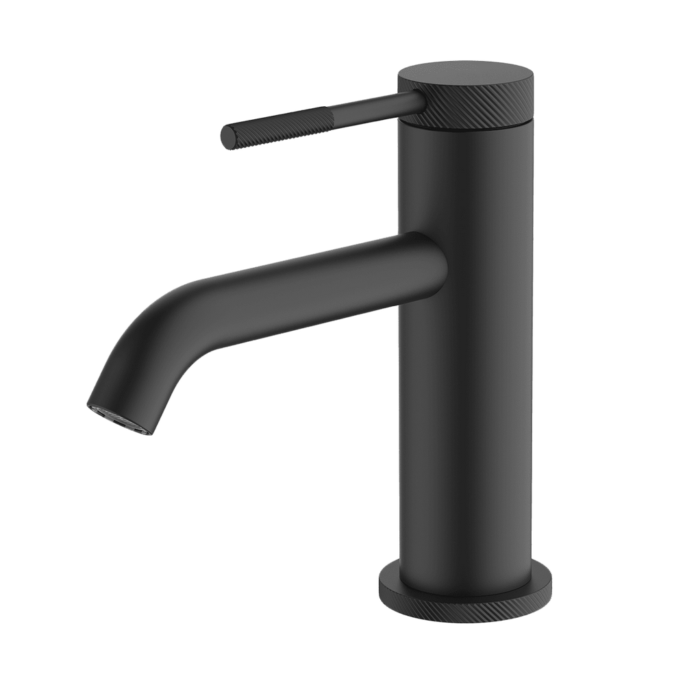 GARETH ASHTON POCO KNURLED BASIN MIXER BLACK