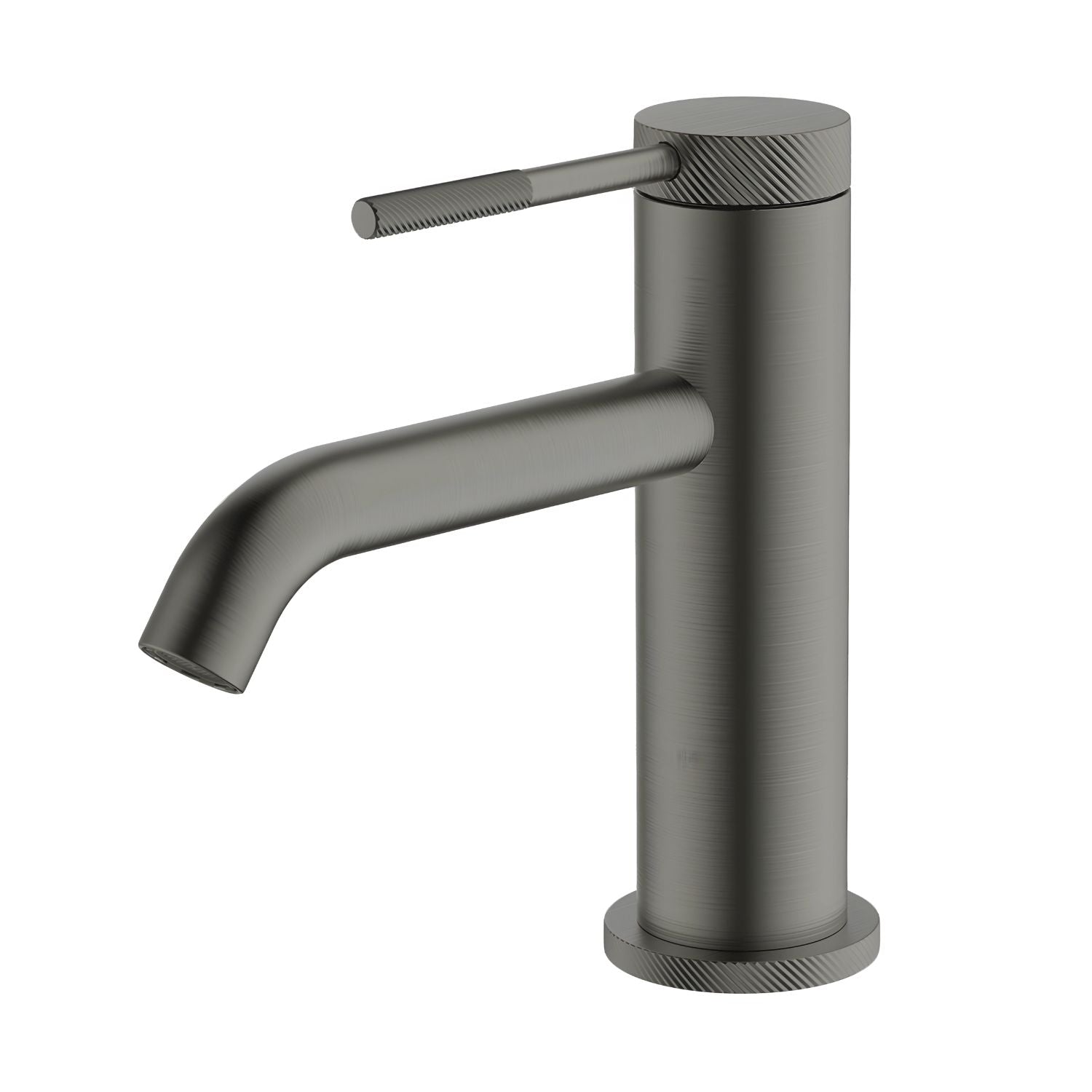 GARETH ASHTON POCO KNURLED BASIN MIXER GUN METAL