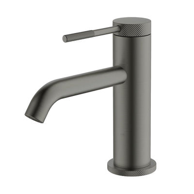 GARETH ASHTON POCO KNURLED BASIN MIXER GUN METAL