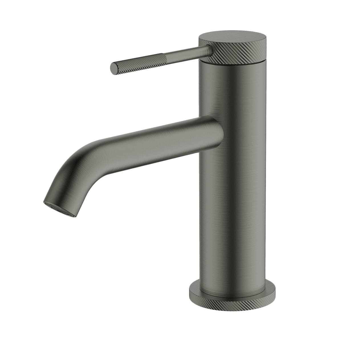 GARETH ASHTON POCO KNURLED BASIN MIXER GUN METAL