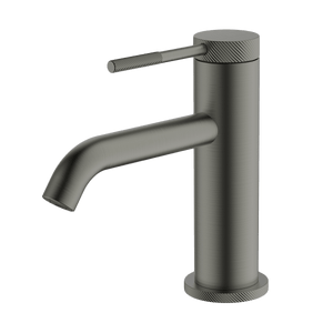 GARETH ASHTON POCO KNURLED BASIN MIXER GUN METAL