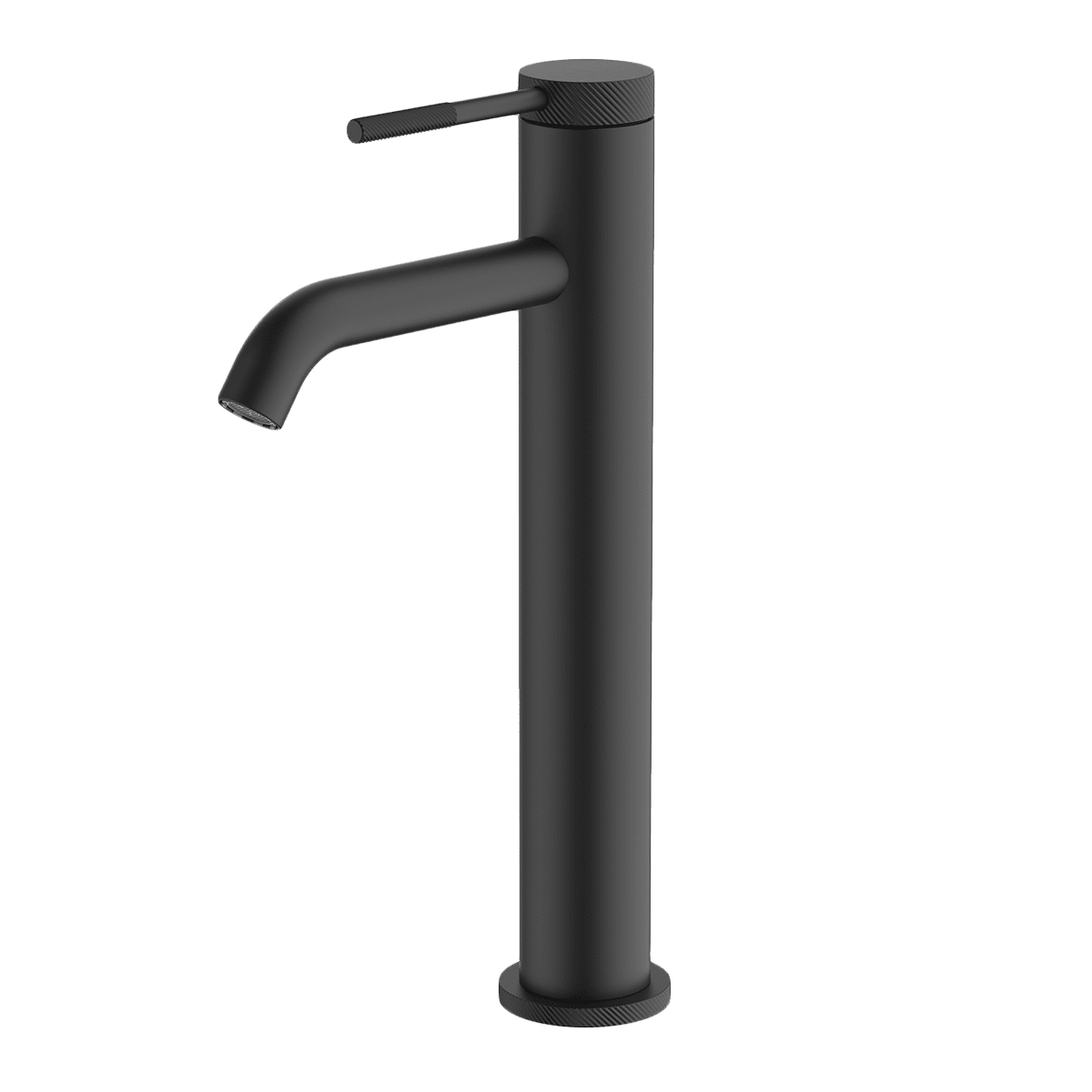 GARETH ASHTON POCO KNURLED TALL BASIN MIXER BLACK