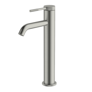 GARETH ASHTON POCO KNURLED TALL BASIN MIXER BRUSHED NICKEL