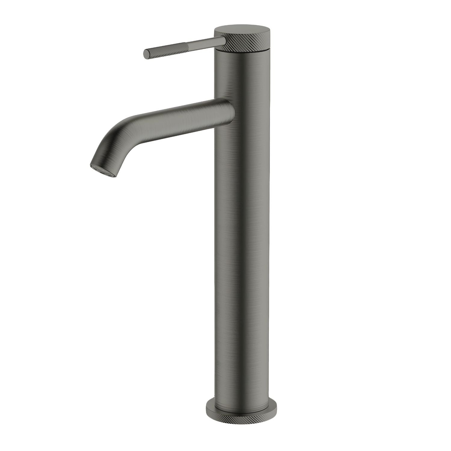 GARETH ASHTON POCO KNURLED TALL BASIN MIXER GUN METAL