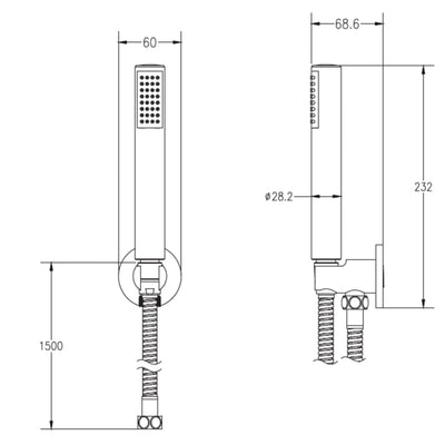 GARETH ASHTON HAND HELD SHOWER CHROME