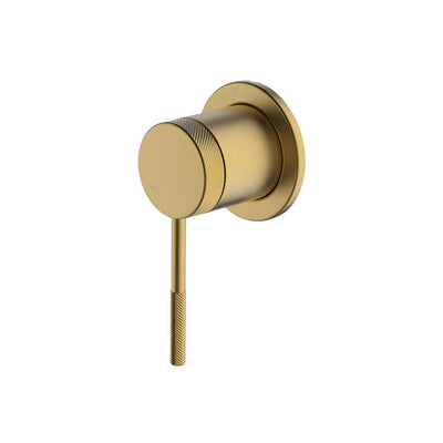 GARETH ASHTON POCO KNURLED WALL MIXER BRUSHED BRASS