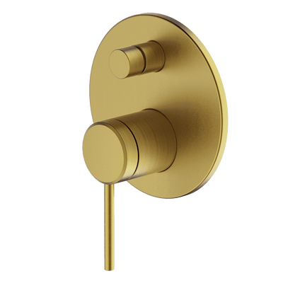 GARETH ASHTON POCO COMPLETE WALL MIXER WITH DIVERTER BRUSHED BRASS