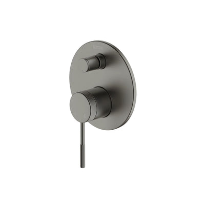 GARETH ASHTON POCO KNURLED WALL MIXER WITH DIVERTER GUN METAL