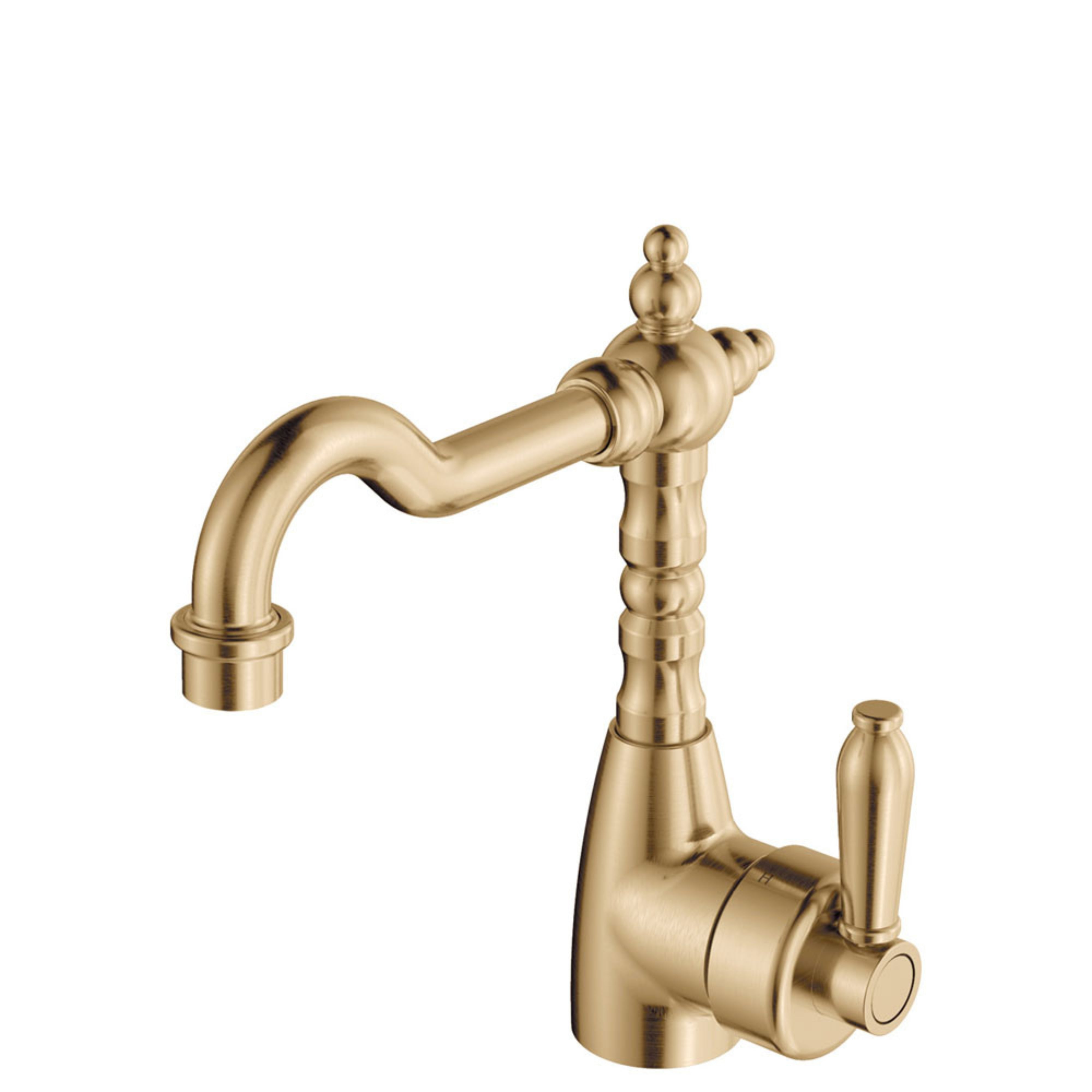 FIENZA ELEANOR SHEPHERDS CROOK BASIN MIXER 233MM URBAN BRASS / URBAN BRASS