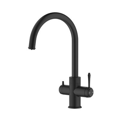 BELLA VISTA MICA HERITAGE LEAD FREE 3-WAY FILTER SINK MIXER 380MM BLACK