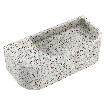 FIENZA BLANCA CONCRETE WALL HUNG BASIN TERRAZZO 650MM