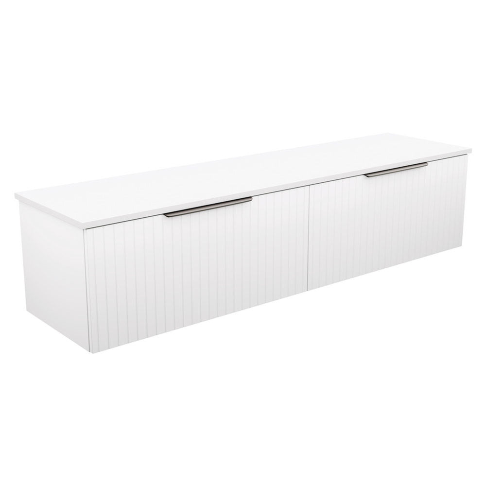 FIENZA BAYVIEW ULTRA WHITE MATTE 1800MM DOUBLE BOWL WALL HUNG VANITY