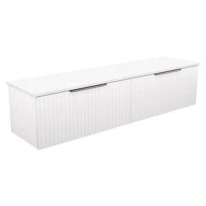 FIENZA BAYVIEW ULTRA WHITE MATTE 1800MM DOUBLE BOWL WALL HUNG VANITY