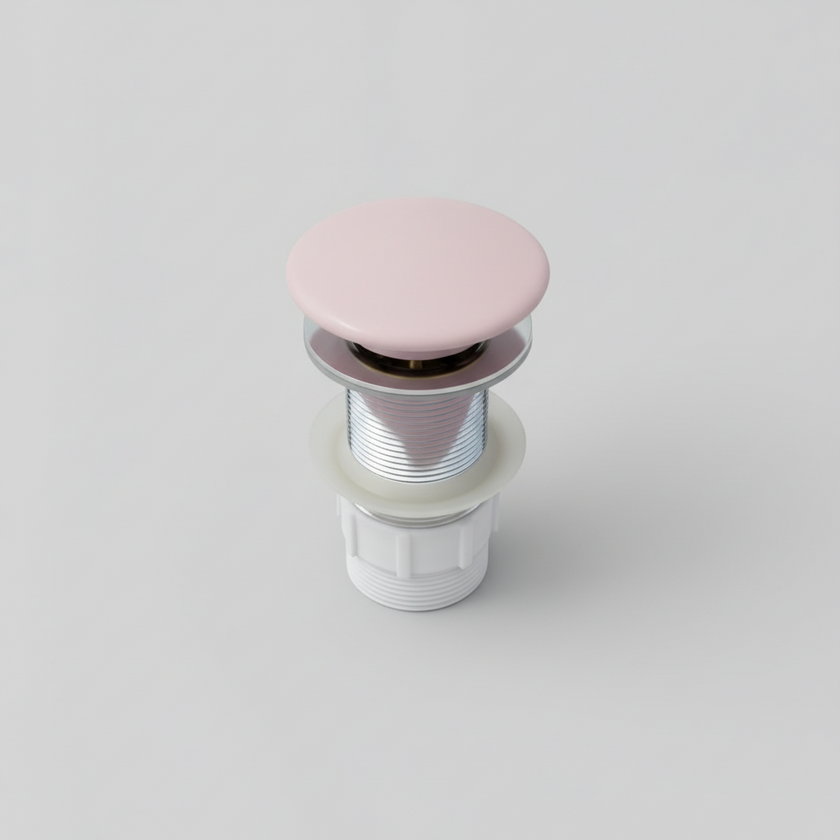CLAYA MATTE PINK POP-UP WASTE NON-OVERFLOW 32MM MATTE PINK