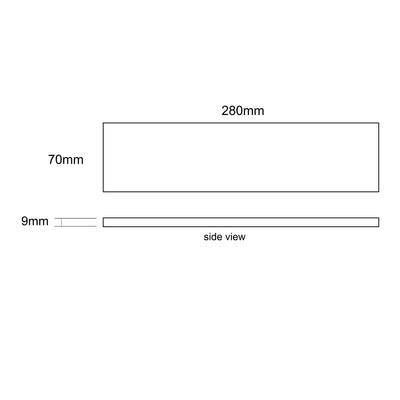 DUNE CERAMICA AGADIR LAVA ULTRA GLOSS 70X280MM RECTANGULAR TILE (PER BOX)