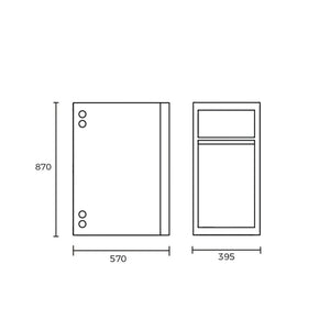 EVERHARD CLASSIC 30L POLYMER AND GALVANISED STEEL LAUNDRY UNIT 395MM WHITE