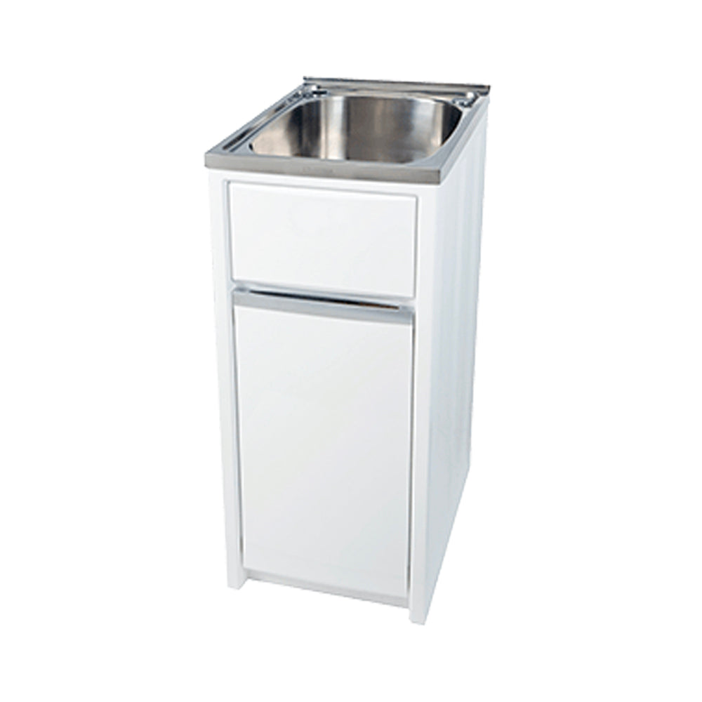 EVERHARD CLASSIC 30L STAINLESS STEEL AND POLYMER LAUNDRY UNIT 395MM WHITE