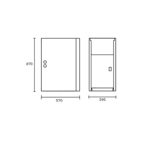 EVERHARD CLASSIC 30L STAINLESS STEEL LAUNDRY UNIT 395MM WHITE