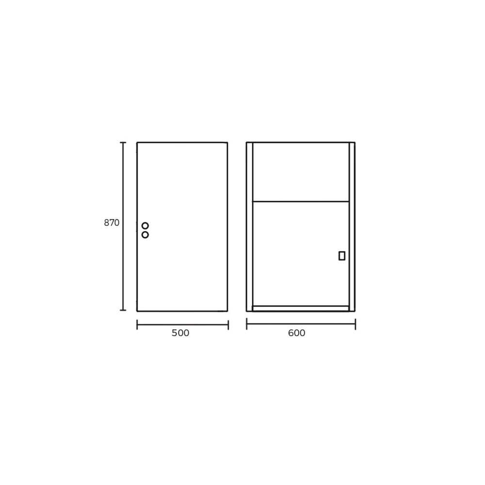 EVERHARD CLASSIC 45L STAINLESS STEEL LAUNDRY UNIT 600MM WHITE