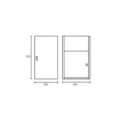 EVERHARD CLASSIC 45L STAINLESS STEEL LAUNDRY UNIT 600MM WHITE