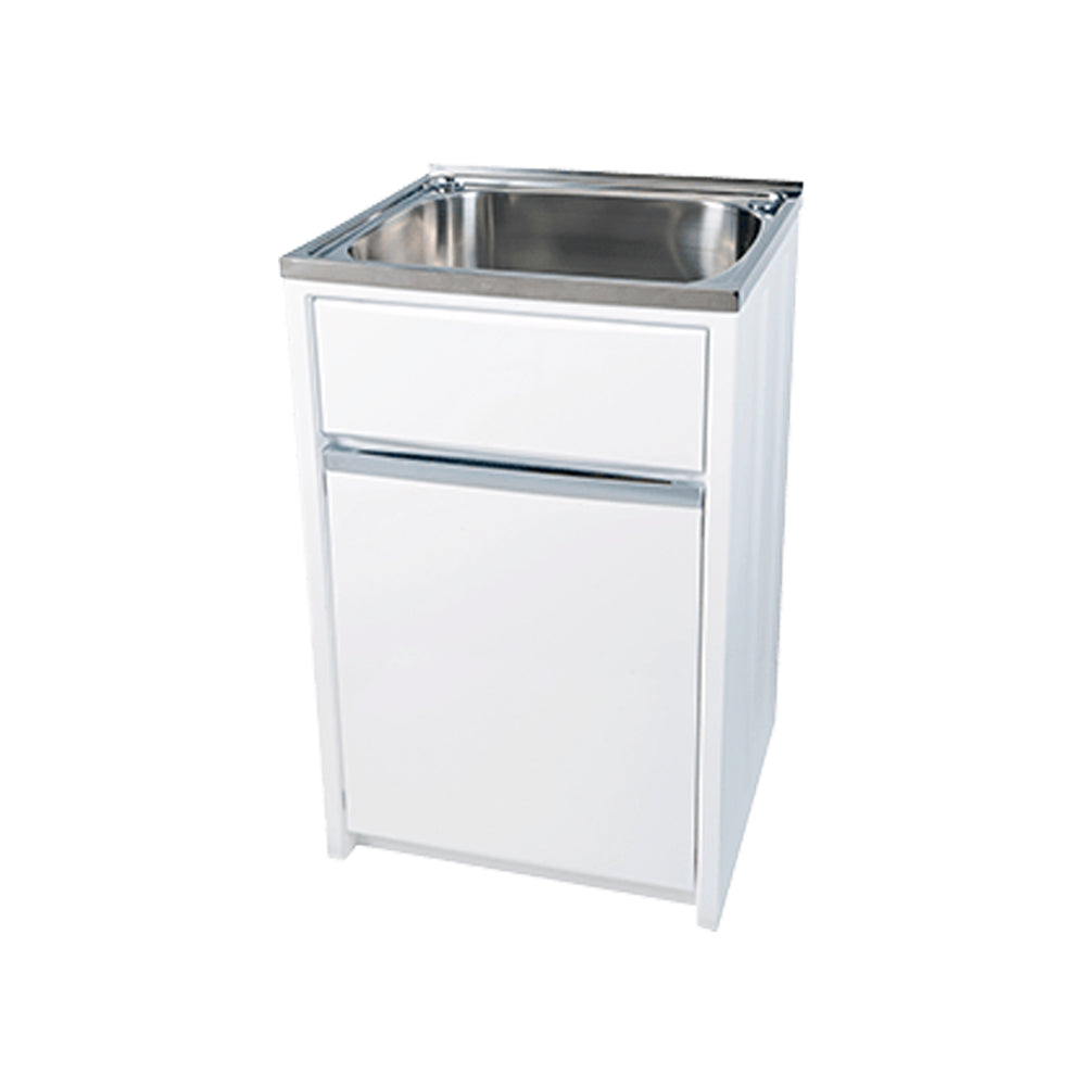 EVERHARD CLASSIC 45L STEEL & POLYMER SUPREME LAUNDRY UNIT 565MM WHITE