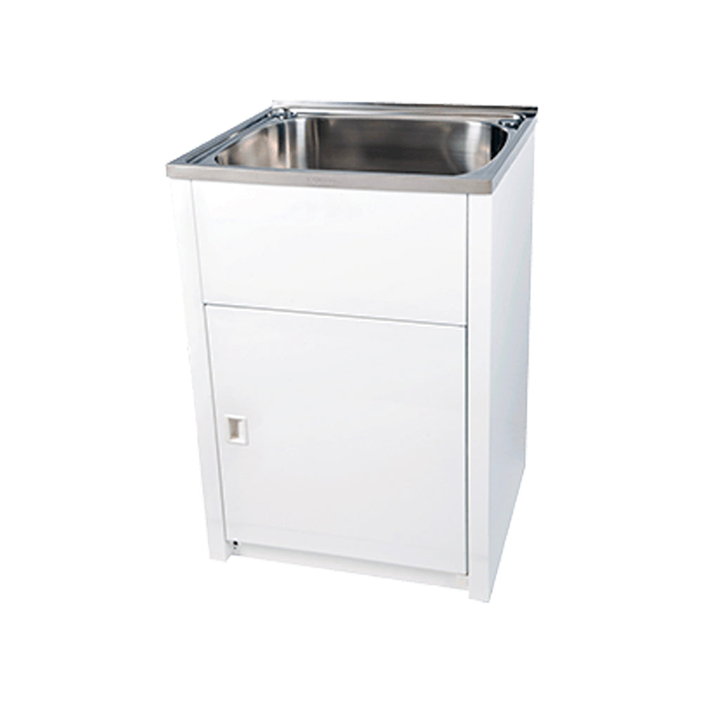 EVERHARD CLASSIC 70L STAINLESS STEEL MAXI LAUNDRY UNIT 645MM WHITE