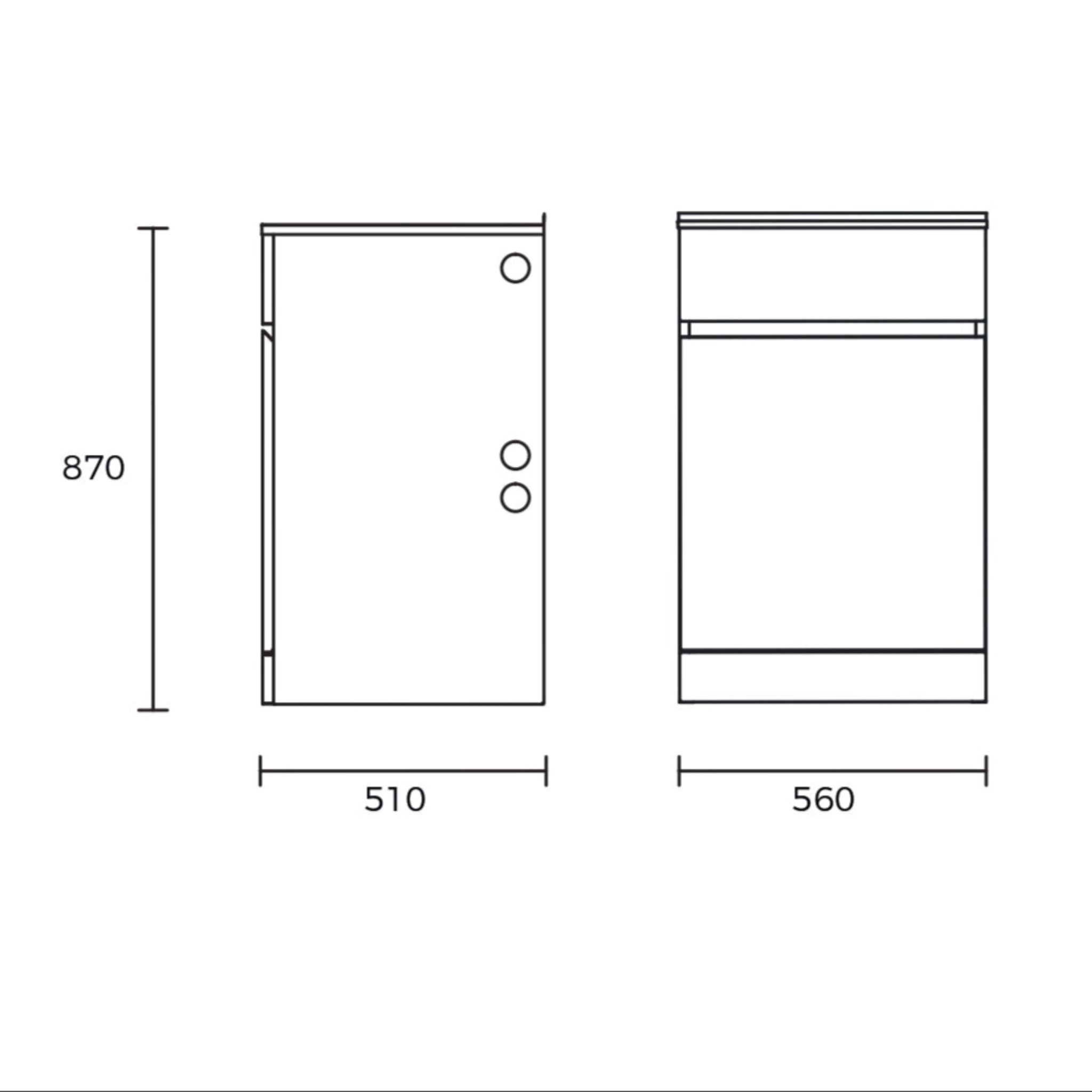 EVERHARD NUGLEAM 45L SOFT CLOSE LAUNDRY UNIT 560MM WHITE