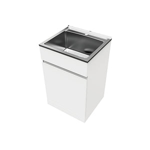 EVERHARD NUGLEAM 45L SOFT CLOSE LAUNDRY UNIT 560MM WHITE