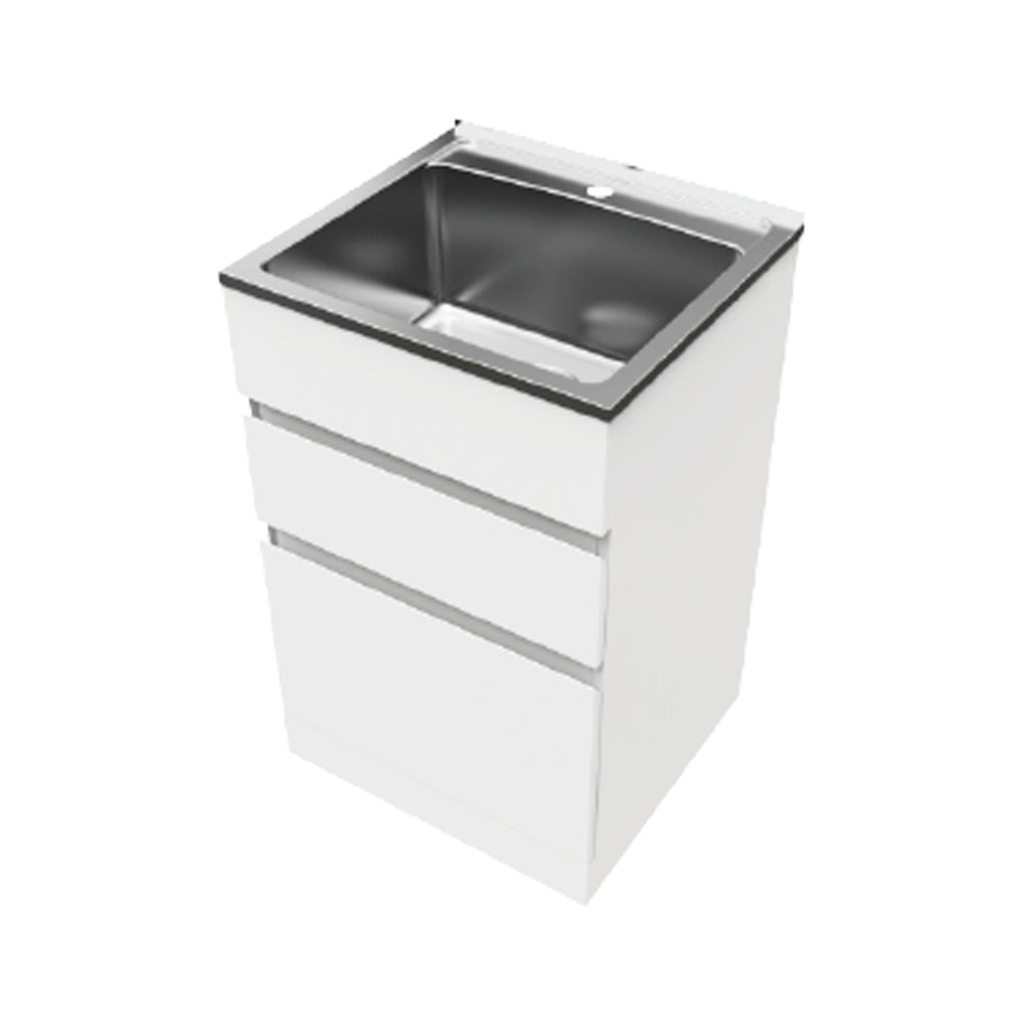 EVERHARD NUGLEAM 45L DRAWER SYSTEM LAUNDRY UNIT 560MM WHITE