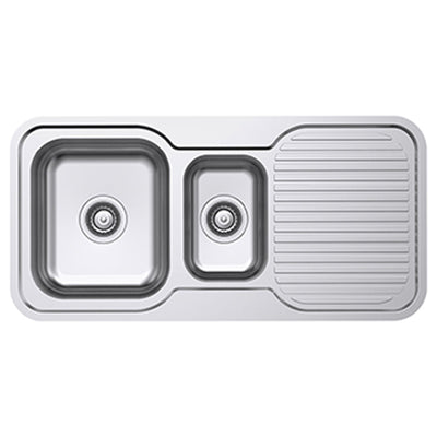 EVERHARD CLASSIC STANDARD 1.5 BOWL & DRAINER KITCHEN SINK STAINLESS STEEL 980MM