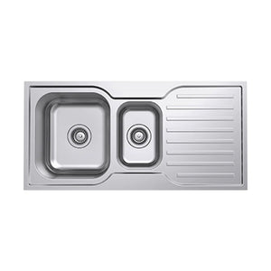 EVERHARD CLASSIC SQUARE 1.5 BOWL & DRAINER KITCHEN SINK STAINLESS STEEL 980MM