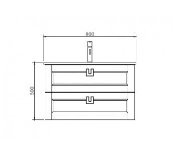 BEL BAGNO MANHATTAN WHITE OAK II 800MM SINGLE BOWL WALL HUNG VANITY AND BASIN