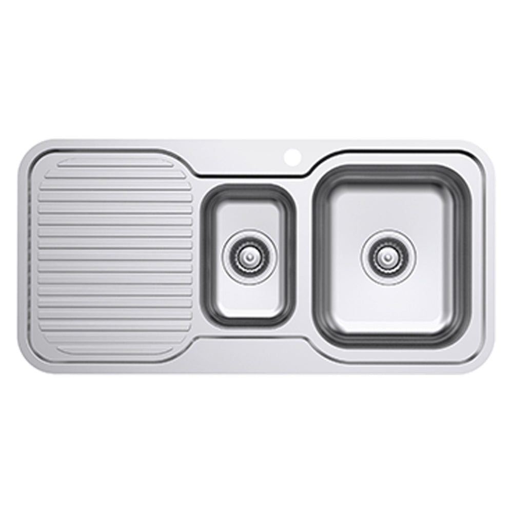 EVERHARD CLASSIC STANDARD 1.5 BOWL & DRAINER KITCHEN SINK STAINLESS STEEL 980MM