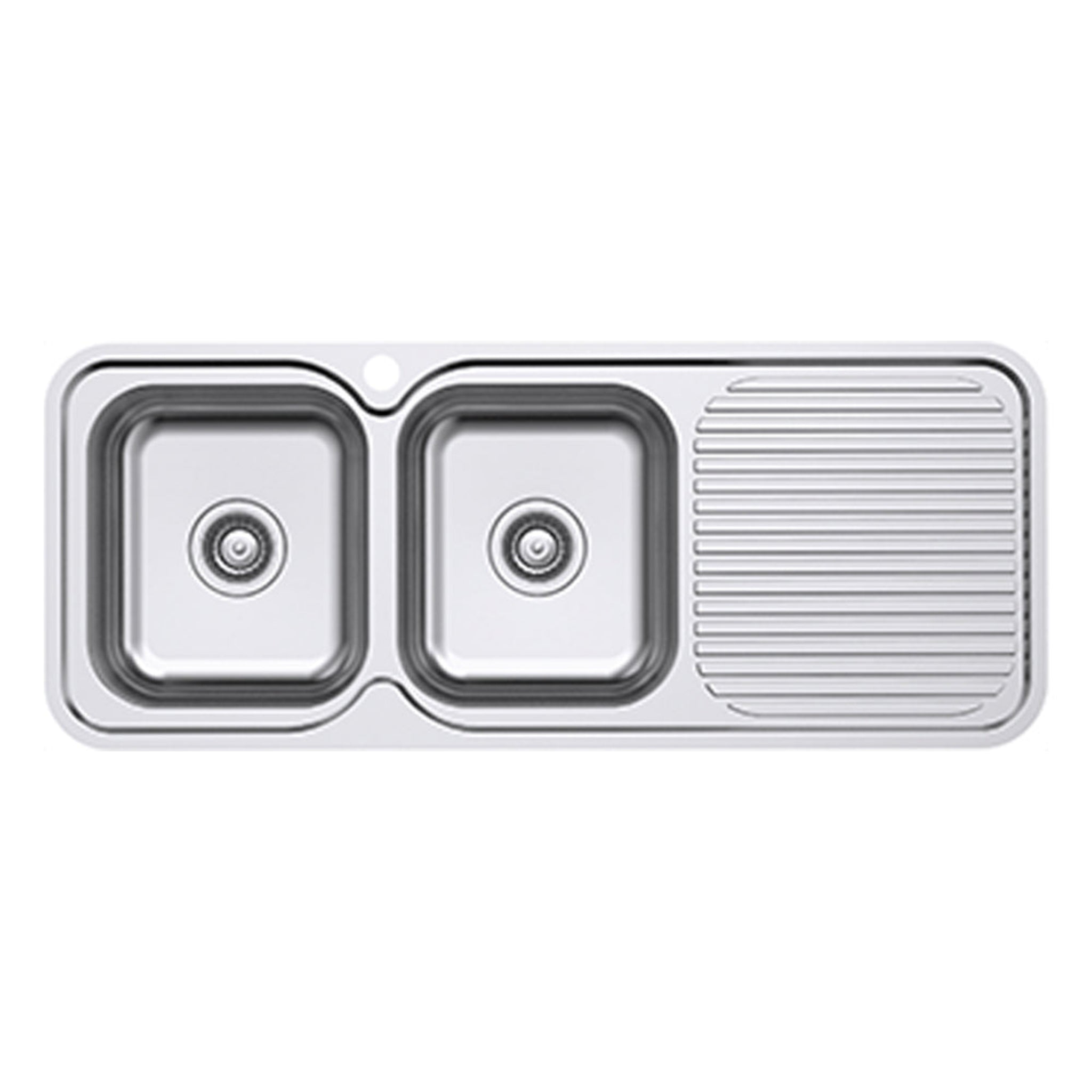 EVERHARD CLASSIC STANDARD 2 BOWL & DRAINER KITCHEN SINK STAINLESS STEEL 1180MM