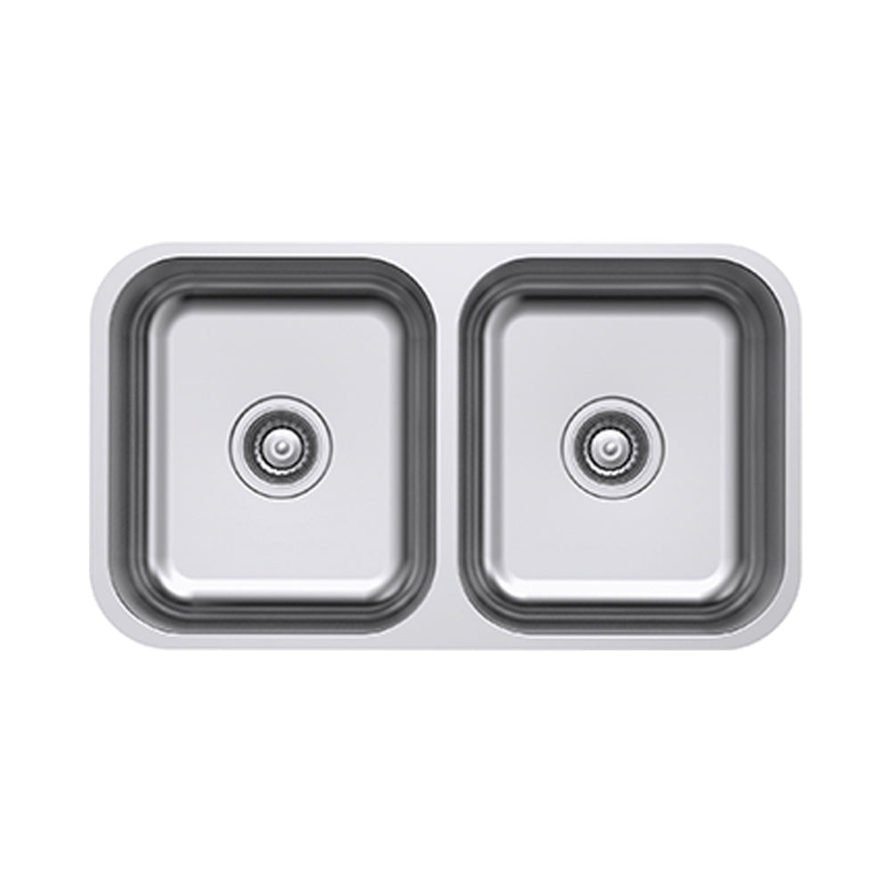 EVERHARD CLASSIC STANDARD DOUBLE BOWL KITCHEN SINK STAINLESS STEEL 785MM